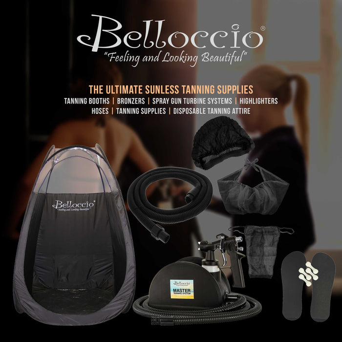 1 Pint of Belloccio Simple Tan Professional Salon Sunless Tanning Solution with 12% DHA and Dark Bronzer Color Guide