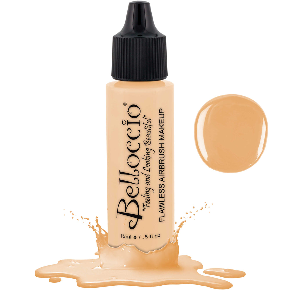 VANILLA Color Shade Belloccio Professional Airbrush Makeup Foundation, 1/2 oz.