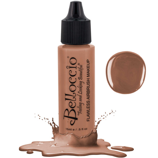 BEIGE Color Shade Belloccio Professional Airbrush Makeup Foundation, 1/2 oz.