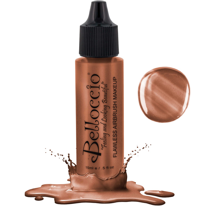 CHAMPAGNE Shimmer Shade Belloccio Professional Airbrush Makeup Shimmer Highlighter, Bronzer, 1/2 oz.