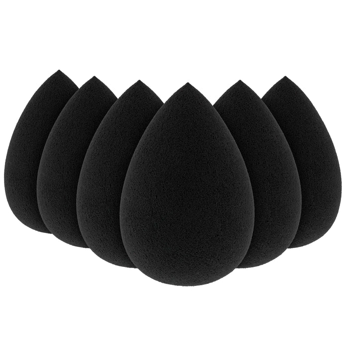 6 Belloccio Beauty Cosmetic Makeup Sponges - Egg Shaped Blender for Applying Foundations, Concealers, Blushes, Creams & Powders - Blend & Contour Face