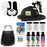 Master T95 High Performance Sunless Turbine Spray Tanning System; 4 Solution Variety Pack with Opulence & 8, 10, 12% DHA Simple Tan, Tent, Accessories