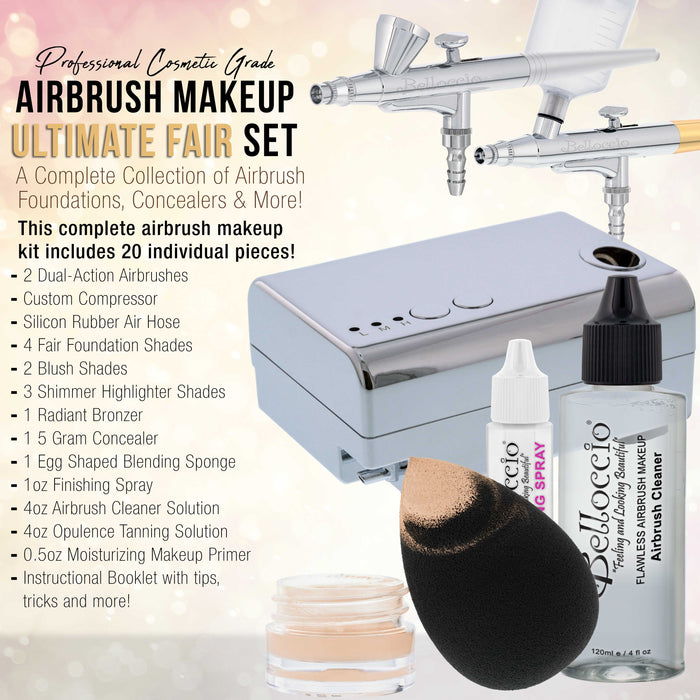 16 Color Airbrush Makeup Set Ultimate Kt W-12 Blush Tanning