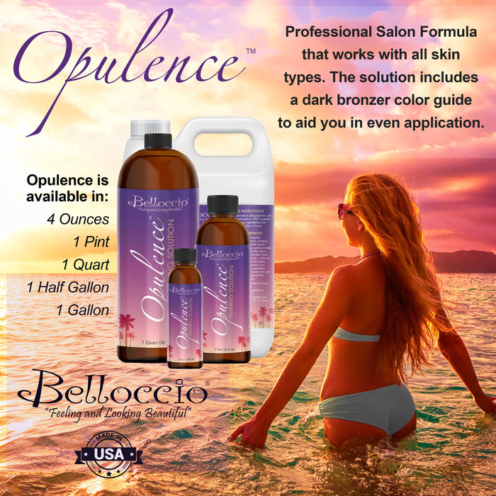 1 Quart of "Opulence" by Belloccio; Ultra Premium Sunless DHA Tanning Solution