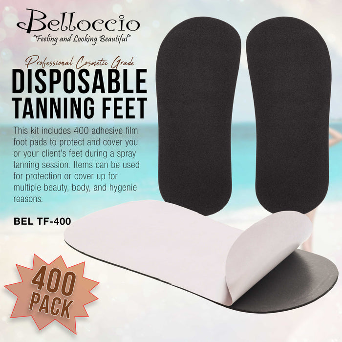 200 Pairs of Disposable Tanning Feet Pads (400 Feet Total); Sunless Airbrush Spray Tanning Tent Foot Protection; (Color Varies)