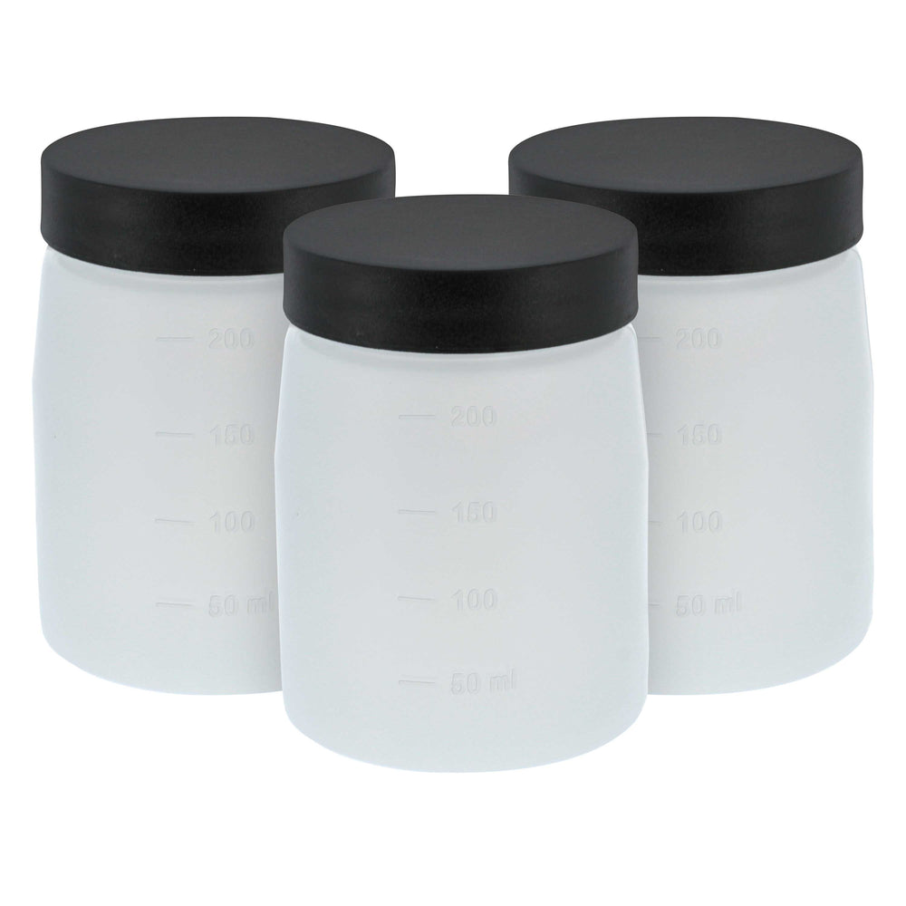 C15 Sunless DHA Spray Tanning Solution Cups with Lids (Pack of 3) - 7 oz. Plastic Cups for Belloccio Model G15 Spray Tanning Applicator Gun