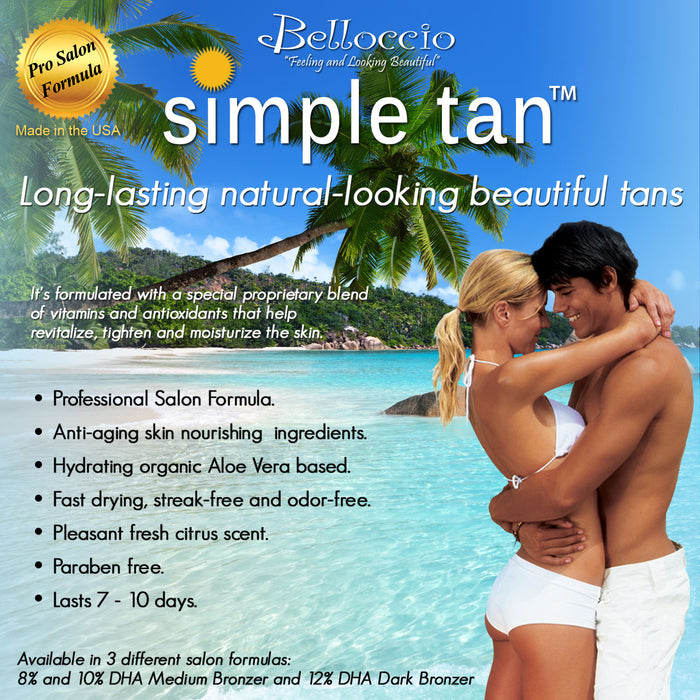 Belloccio Premium T75 Sunless HVLP Turbine Spray Tanning System with Simple Tan 4 Solution Variety Pack and Video