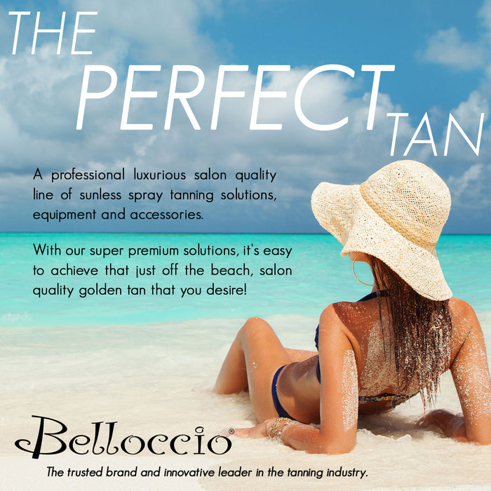 Belloccio Premium T75 Sunless Turbine Spray Tanning System with 4 oz. Simple Tan 8% DHA Medium & 12% DHA Dark Tanning Solutions & Video