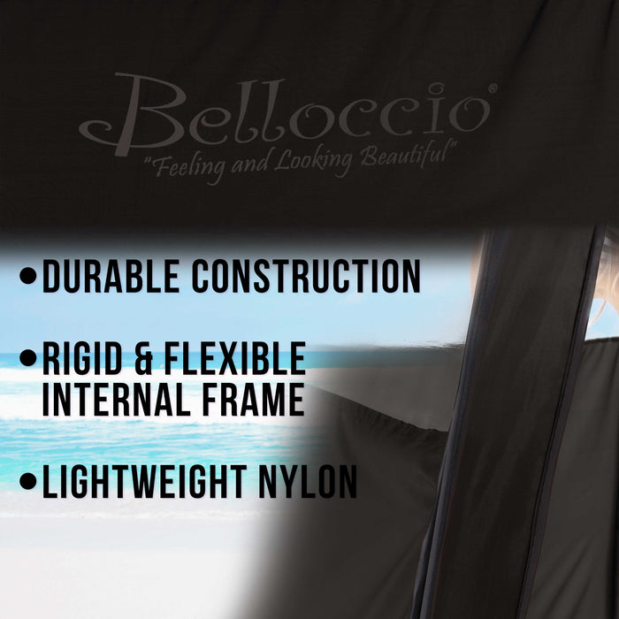 Belloccio Professional Black Airbrush and Turbine Spray Tanning Tent Booth with Nylon Carrying Bag