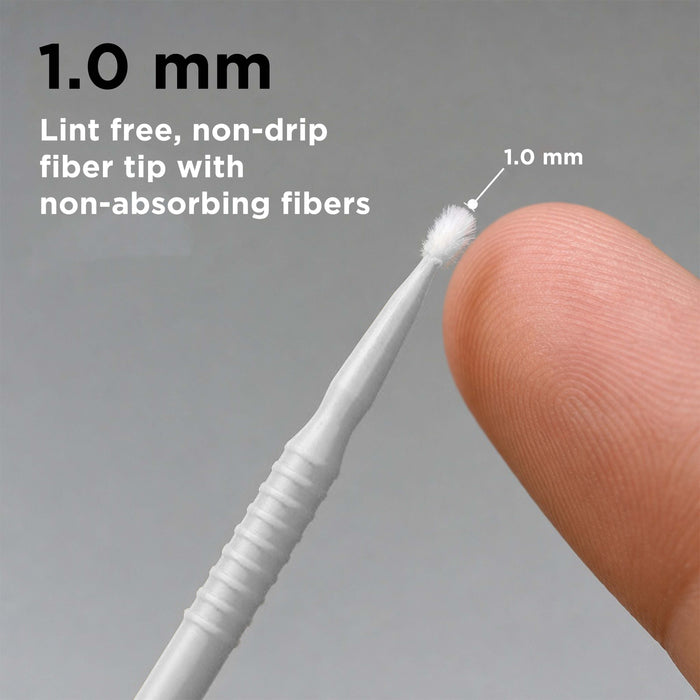 TCP Global Paint Touch Up Micro Brushes, 100 Superfine 1.0 mm Tip Size White Brush Applicators - Auto Body Shop, Auto Car Detailing, Hobby